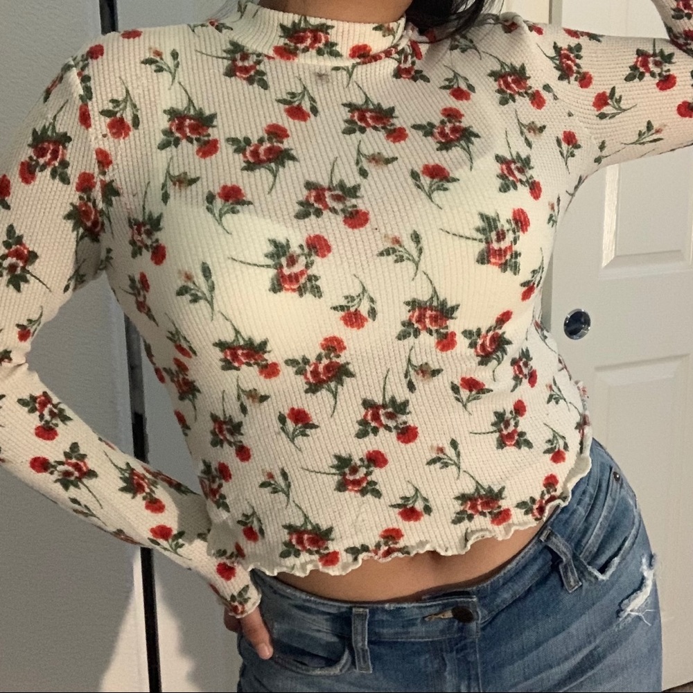 Thrifted floral long sleeve